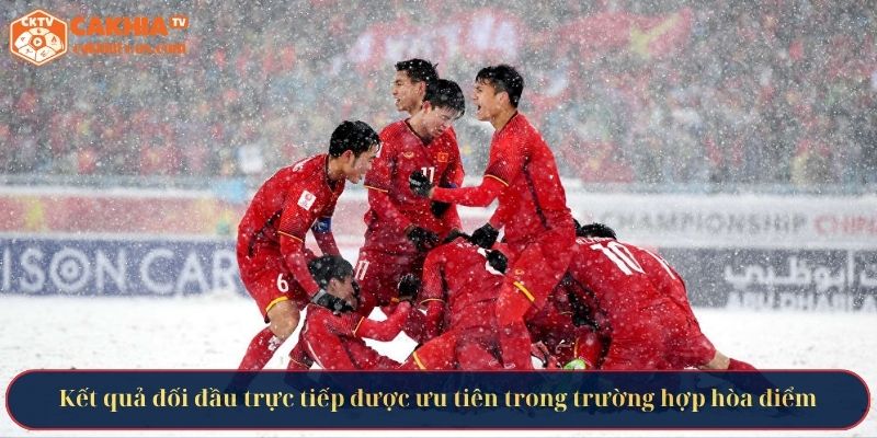 Kết quả đối đầu trực tiếp được ưu tiên trong trường hợp hòa điểm