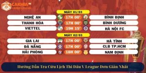Lịch thi đấu V League