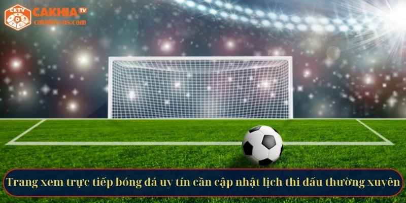 Trang xem trực tiếp bóng đá uy tín cần cập nhật lịch thi đấu thường xuyên